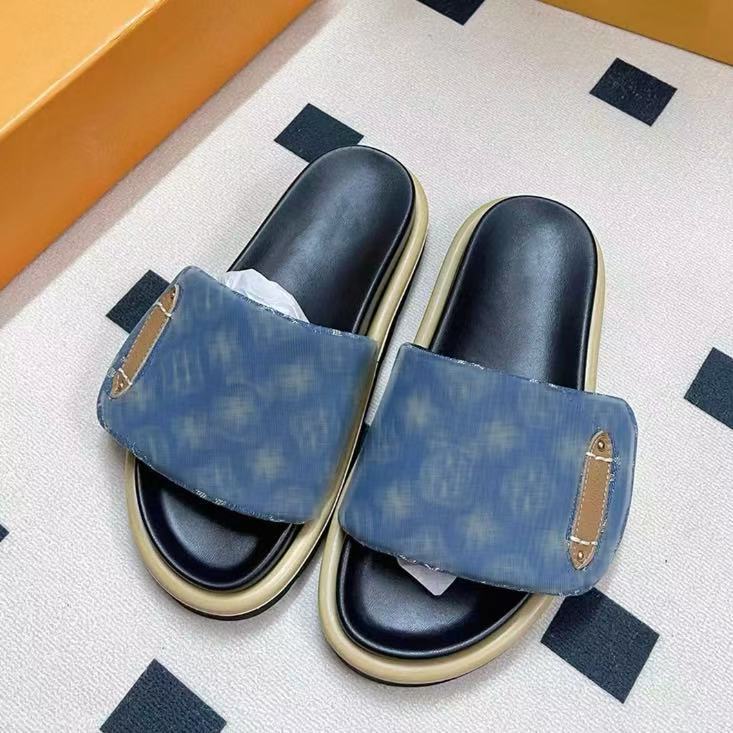 2025 burro pantuflas mujer velcro fondo grueso arrastre rojo verano relieve plano cuero pareja playa