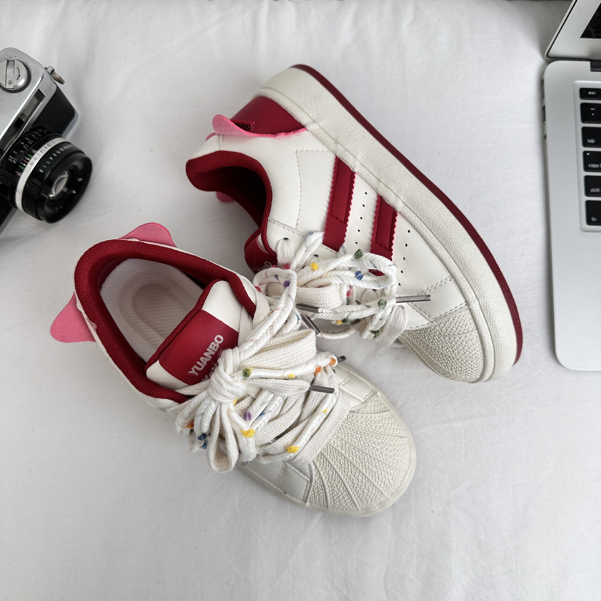 Yuanbo 2025 primavera nuevo estilo estudiante salvaje versión coreana de zapatos de lona zapatillas deportivas de nicho para mujer zapatos blancos pequeños image 9