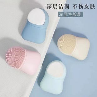 Silicone Facial Cleansing Brush, Soft Bristle Brush, Facial Cleansing Device, Pore Cleansing Brush, Exfoliating Deep Cleansing Silicone Brush Head