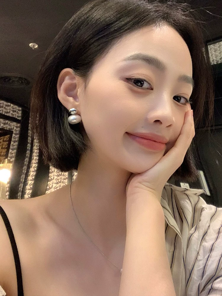 Серьги Qinghe, дизайн с жемчугом, сплав и стрази французский стиль, мультиразмер