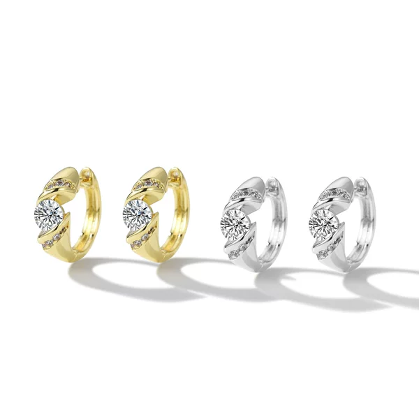 Horseshoe-Shaped Earrings for Men, Trendy and Creative, with Zircon Inlays, Fashionable and Luxurious High-End Ear Accessories