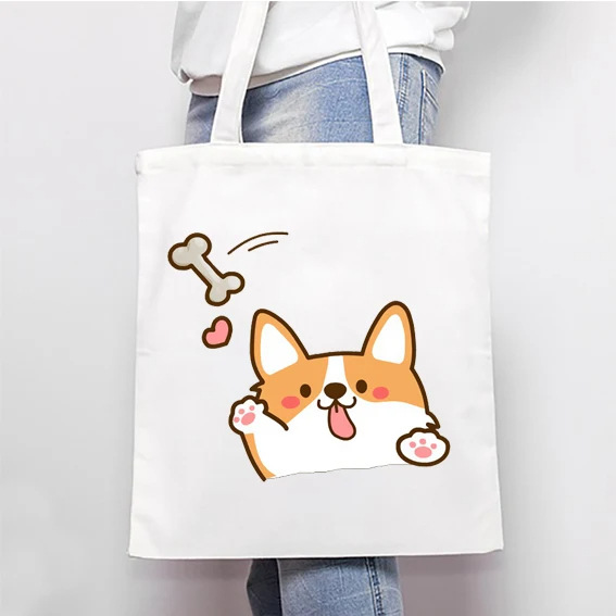 Cute cartoon shopping bag one shoulder