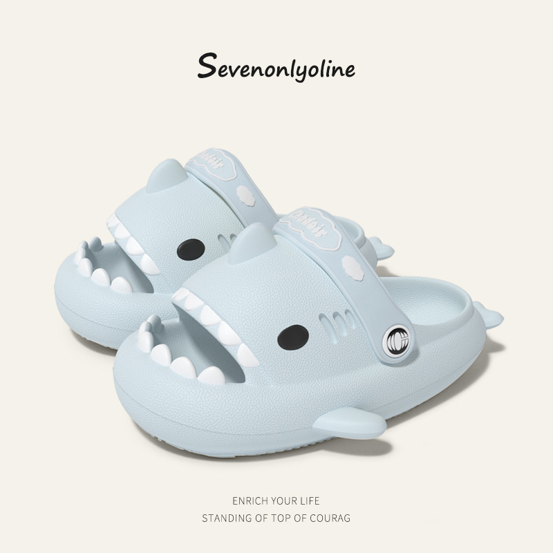 New Color Children's Strap Shark Sandals Spring and Summer Boys and Girls EVA Baby Home Outer Wear Two-Wearing Hole Shoes