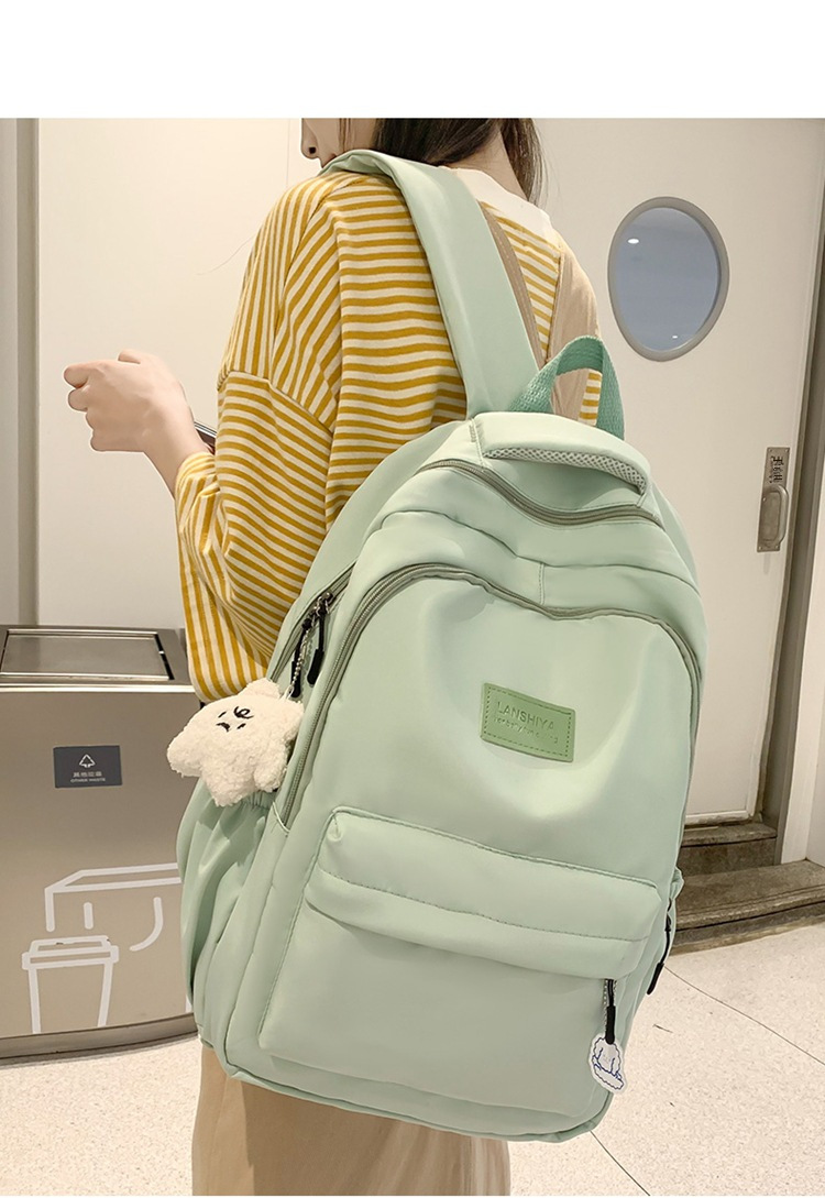 Schoolbag Women's Small Fresh Large Capacity Backpack for Primary and Secondary School Students Travel Durable Fashion All-match Backpack