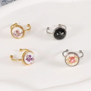 亚马逊爆款干花戒指蒲公英标本服装配饰滴胶天然干花diy树脂真花