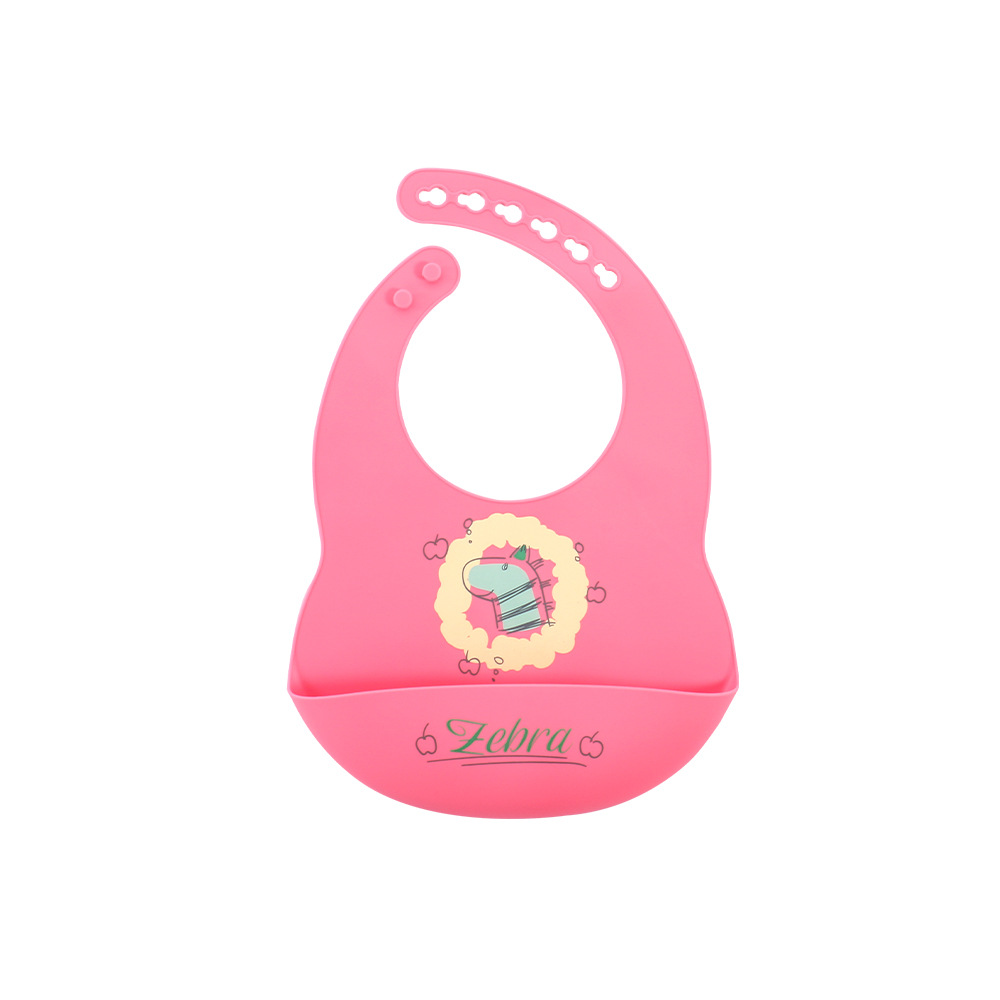 핑크 공룡 조롱박 턱받이