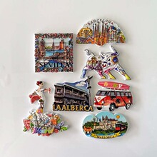 西班牙马德里巴塞罗那风景冰箱贴斗牛士风景人文海外装饰纪念品