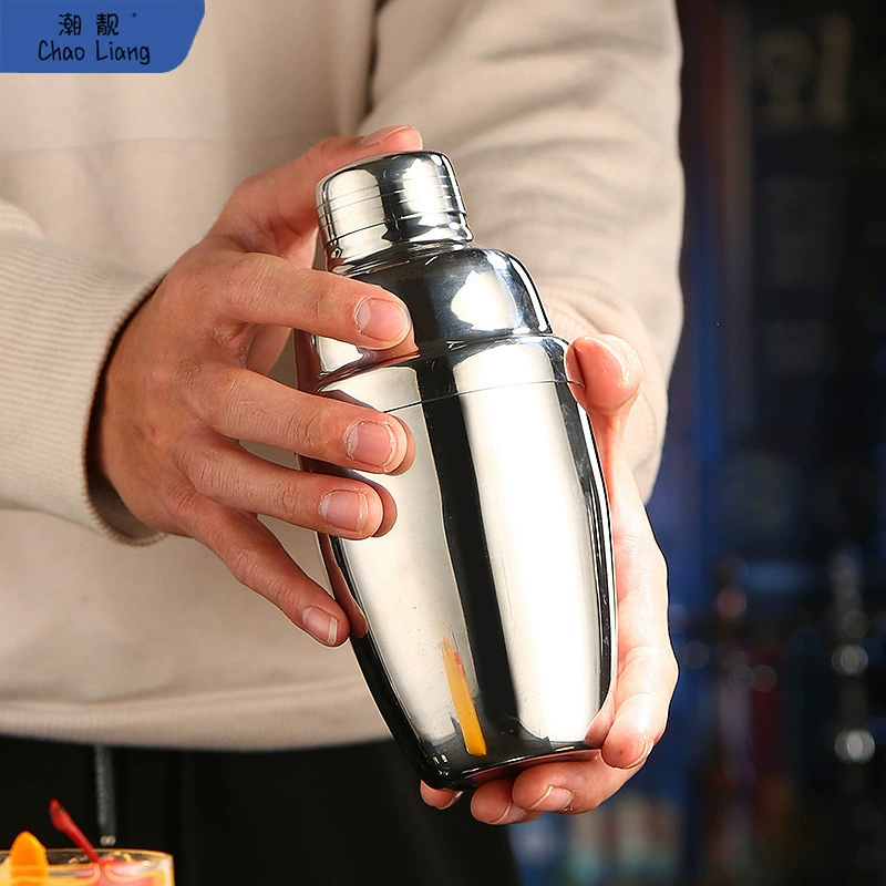 Cocktail shaker stainless steel for flaring