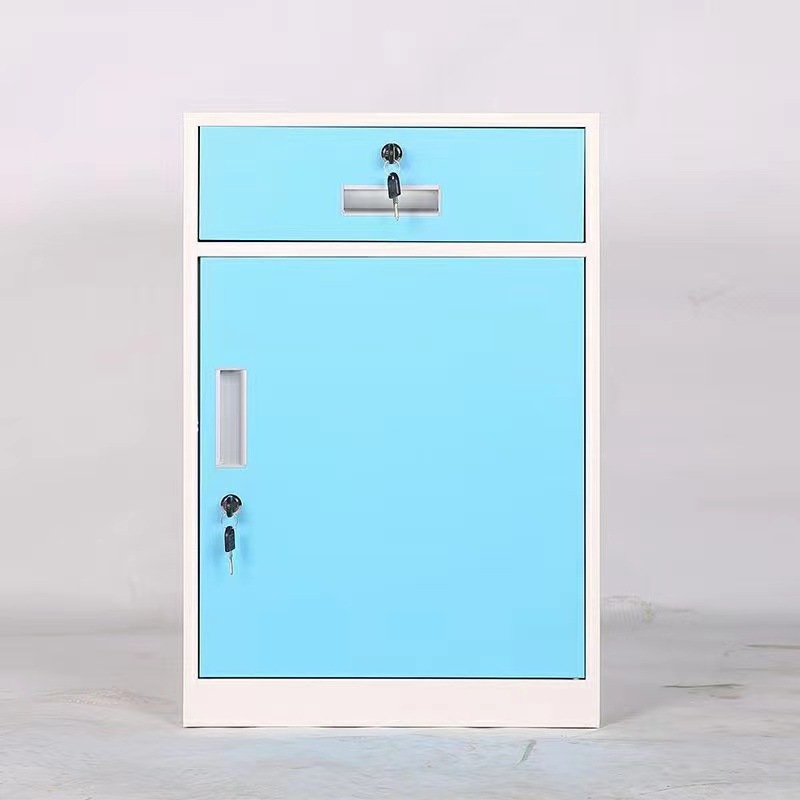 养老院加厚床头柜钢制抽屉床头柜宿舍员工床头整理收纳柜现货批发