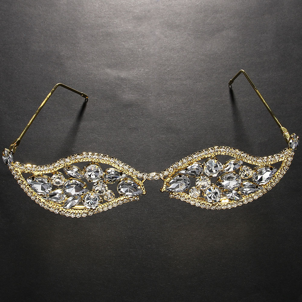 2024 nuevo metal exagerado gafas marco personalidad hip hop rhinestone gafas marco moda accesorios ojo marco