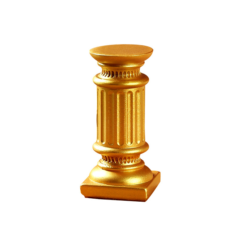  European Roman Column Ornaments Desktop Decoration Resin Crafts Candlestick Aromatherapy Candle Base Shooting Props
