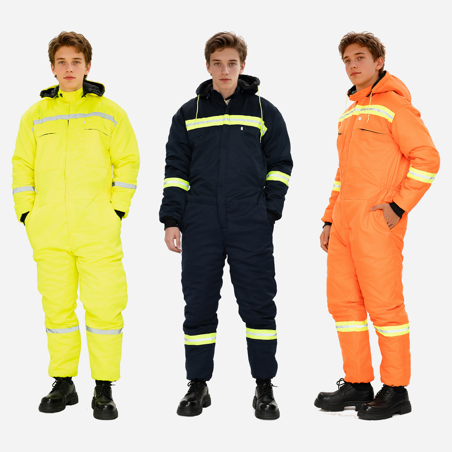 连体工作服冬季加厚棉服防寒耐脏户外垂钓汽修船员搬运工作服批发
