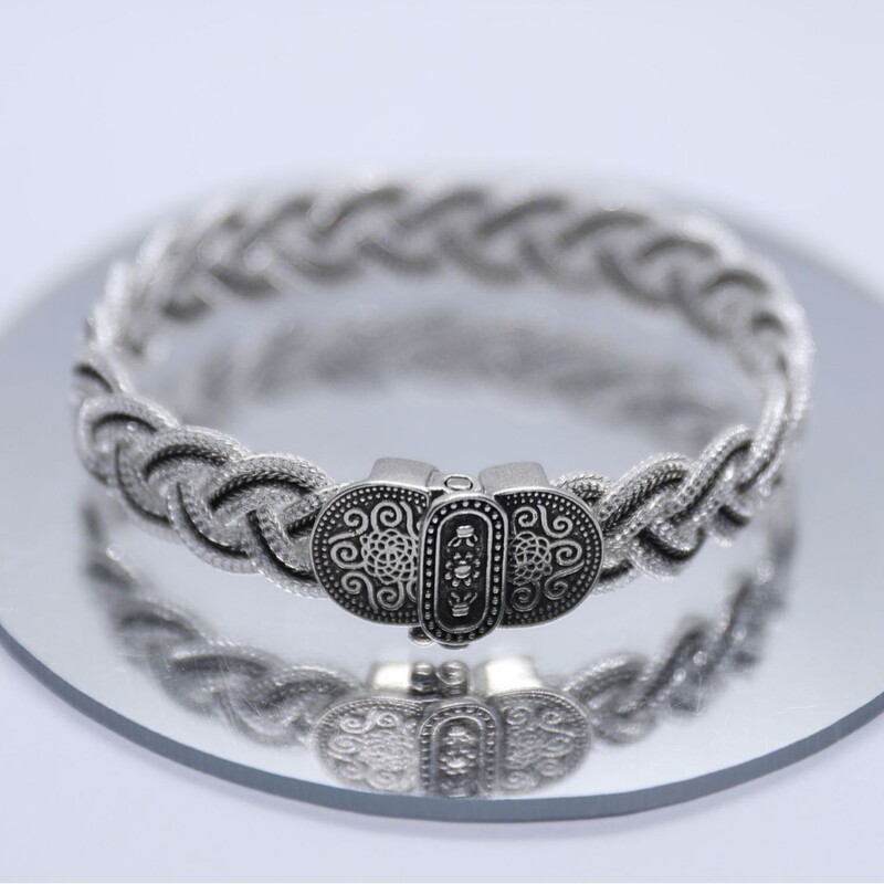 Pappas Silver Plated Turkey Woven Bracelet Vintage Antique Niche Ins Men's Bracelet Couple Jewelry Women's Accessories Pappas Silver Plated Turkey Woven Bracelet Vintage Antique Niche Ins Men's Bracelet Couple Jewelry Women's Accessories