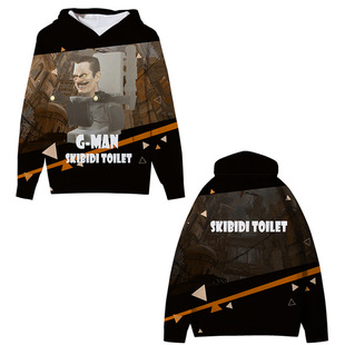 Toilet men's War monitor sweater short video peripheral clothes pullover hooded couple winter clothes can be customized