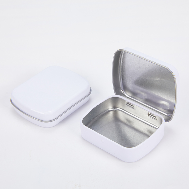 En stock Mini caja de hierro caja de caramelo comprimido menta masticar hierro puede píldora tableta Flip caja de metal caja de almacenamiento