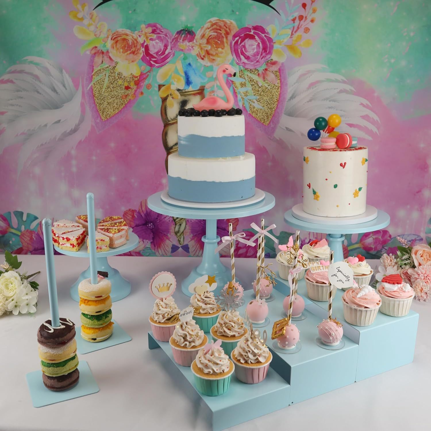 Mayorista hierro forjado estante de pastel estante de pasteles postres postres altos pies oro prop de boda postres estante de exhibición image 3