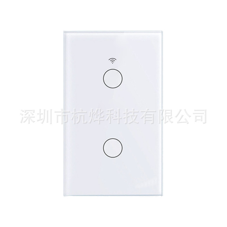 涂鸦智能美规开关单火线通用 wifi双模钢化玻璃面板触摸开关RF433|undefined