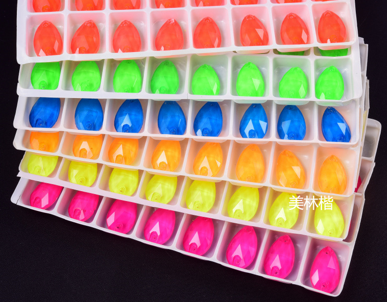 玻璃手缝钻霓虹荧光平扣diy饰品配件服装辅料批发 (10)