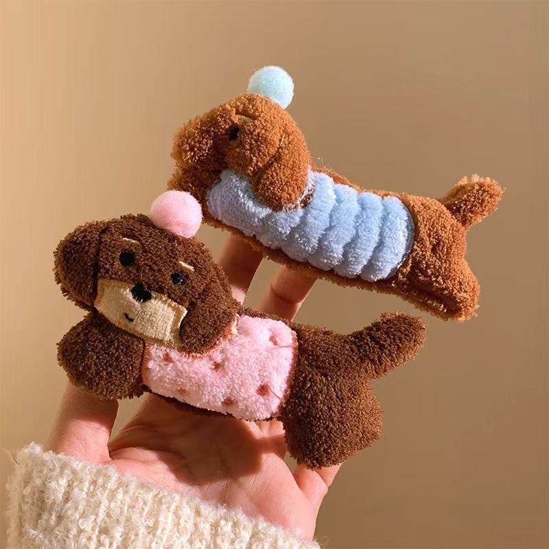 Cute Dachshund Puppy Hairpin Women's Side Bangs Duckbill Clip Cartoon Creative Autumn and Winter Large Hairpin Head Accessories Cute Dachshund Puppy Hairpin Women's Side Bangs Duckbill Clip Cartoon Creative Autumn and Winter Large Hairpin Head Accessories