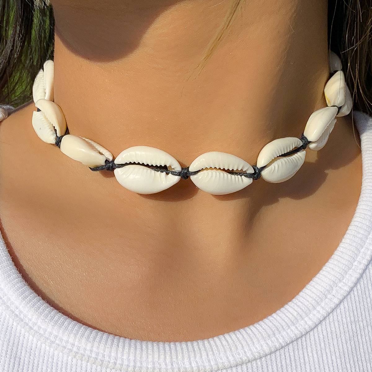 Ethnic Style Geometric Alloy Shell Women's Choker display picture 1