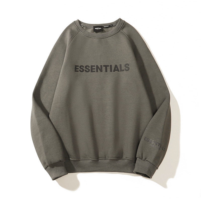 FOG ESSENTIALS letras de silicona estereoscópica hombres y mujeres americanos camisa con sudadera con sudadera con sudadera image 8