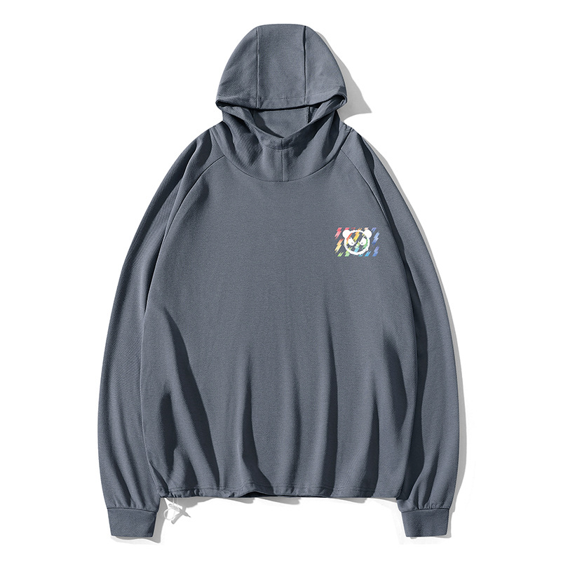 Men's Clothing sports sweatshirt hooded jacket spring and autumn loose versatile pullover top trendy casual high collar jacket_voghion.com