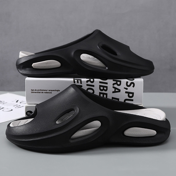 Eva Slippers Men's New Summer Indoor Home Bathroom Non-Slip Thick-Soled Outer Wear Sports Slippers with Poop Feeling