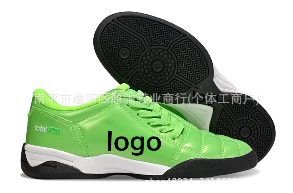 Fábrica de Putian al por mayor T90 serie interior MD fondo plano zapatos de fútbol de fondo bajo entrenamiento césped interior y exterior