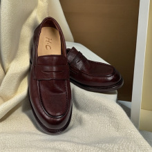 做旧手工德比乐福鞋马皮真皮底固特异一脚蹬男鞋