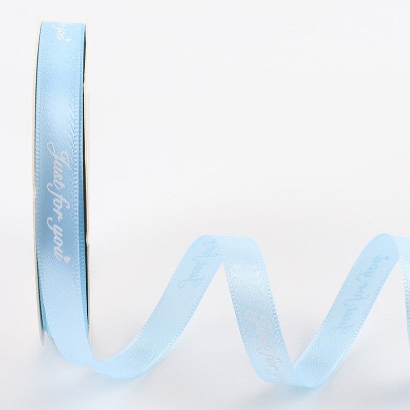 2,5 cm flor floral caja de regalo cinta de poliéster pastel DIY arco cinta sólo para usted letra inglesa cinta