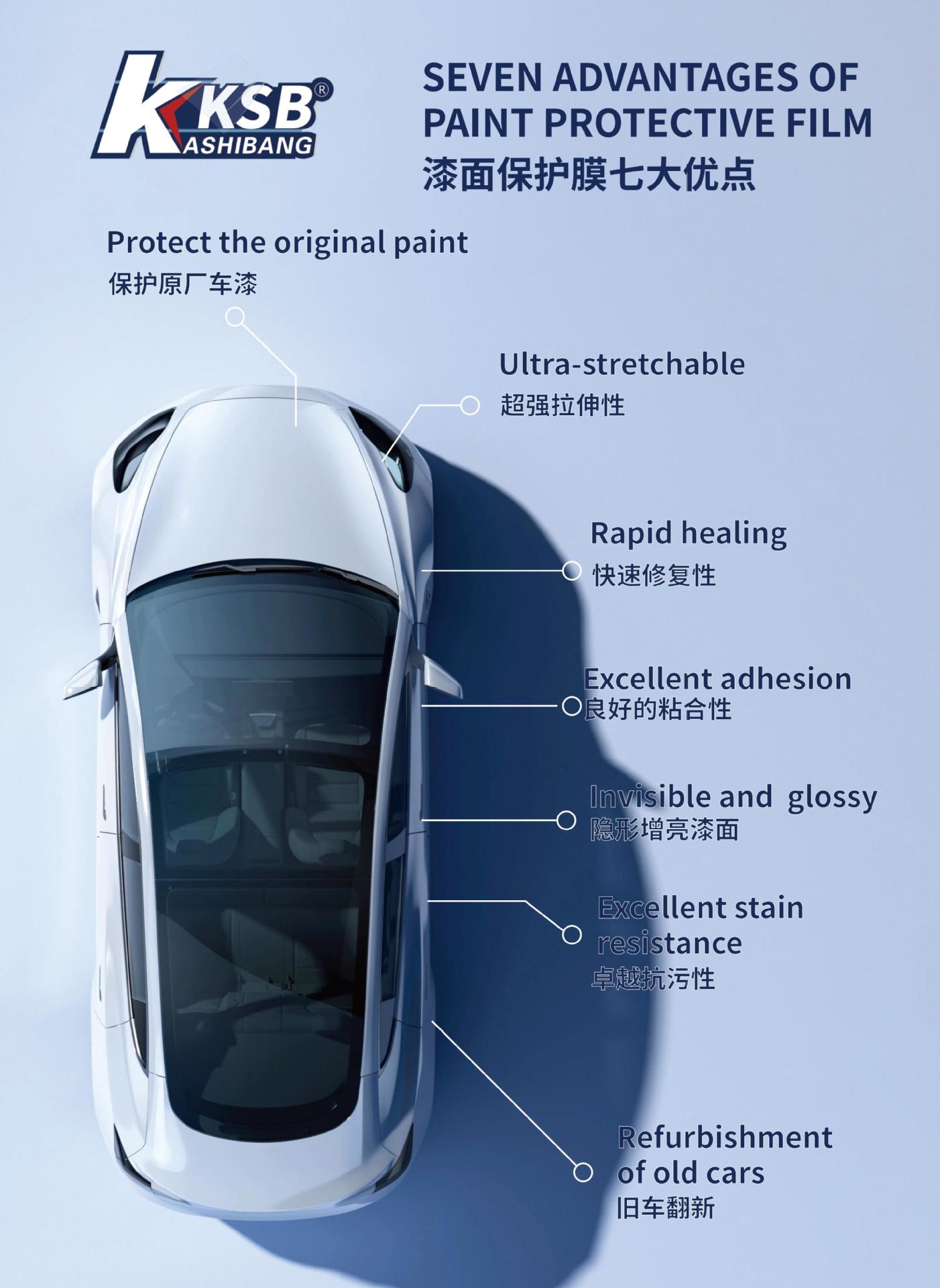 Manufacturer Wholesale Car Tpu Strong Hydrophobic Paint Transparent Protective Film Automatic Recovery Anti-Scratch Body Invisible Car Clothing
