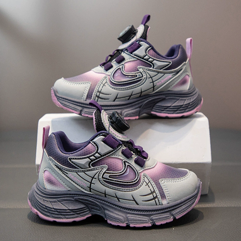 Детская обувь для папы, спортивная обувь для мальчиков и девочек, новинка весны и осени 202, повседневная обувь, универсальные кроссовки на толстой подошве.