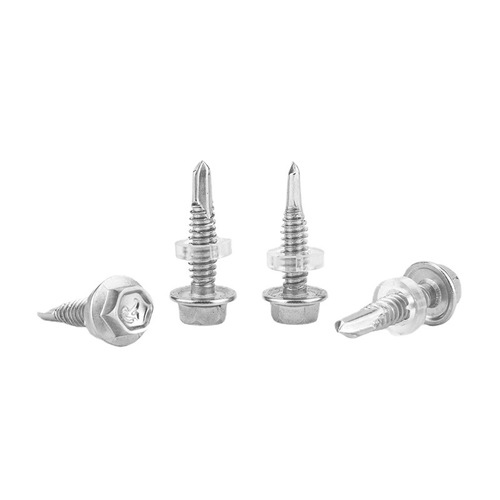 410 stainless steel hexagonal external countersunk self-drilling screw with washer self-drilling screw, Huajisi flange swallowtail screw