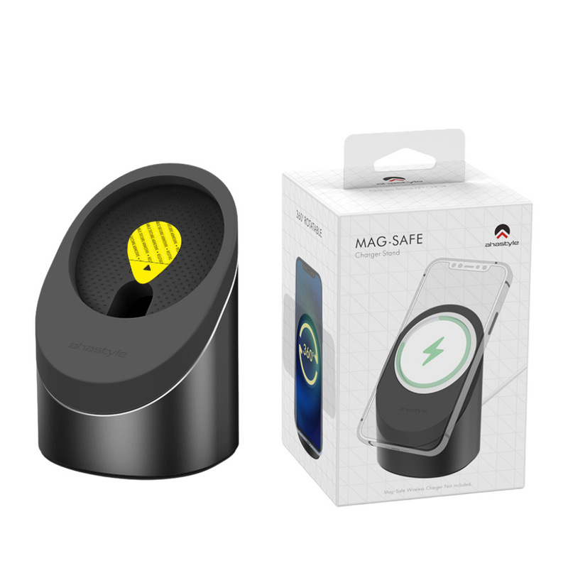 Applicable to iPhone15 Apple mobile phone magnetic charging head aluminum alloy storage bracket MagSafe silicone base