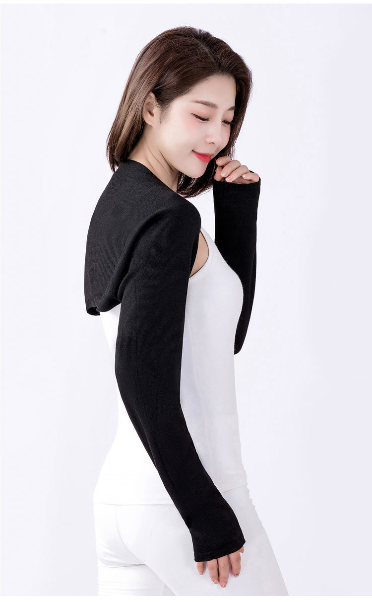 Summer Pure Cotton Shoulder Pads for Women, Long-Sleeved Arm Sleeves, Shoulder Pads, Thin Waistcoat, Warm Shawl, Air-Conditioned Sleeping Protection Against Cold