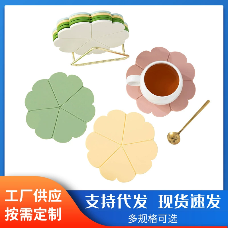 Цветочный силиконовый изоляционный коврик, скандинавский креативный настольный коврик, бытовой коврик, подставка для стола, противоожоговая подставка для стола, коврик для горшка, устойчивость к высоким температурам