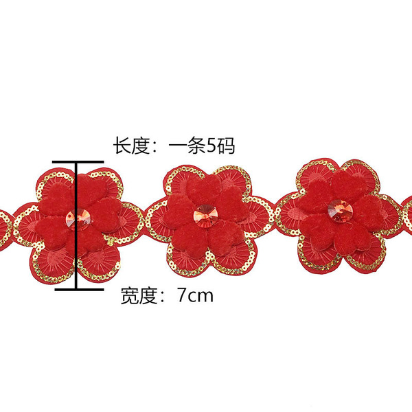 Factory direct selling stage ethnic clothing decorative plum border…