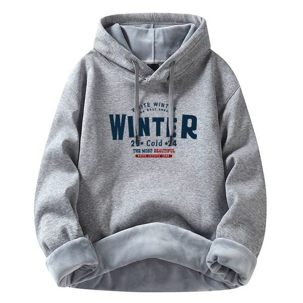 Hooded hemp gray [plus velvet]-WLNTER