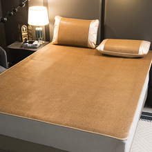 夏季冰丝凉席1.8米藤席三件套可折叠家用席子0.9米学生宿舍席批发