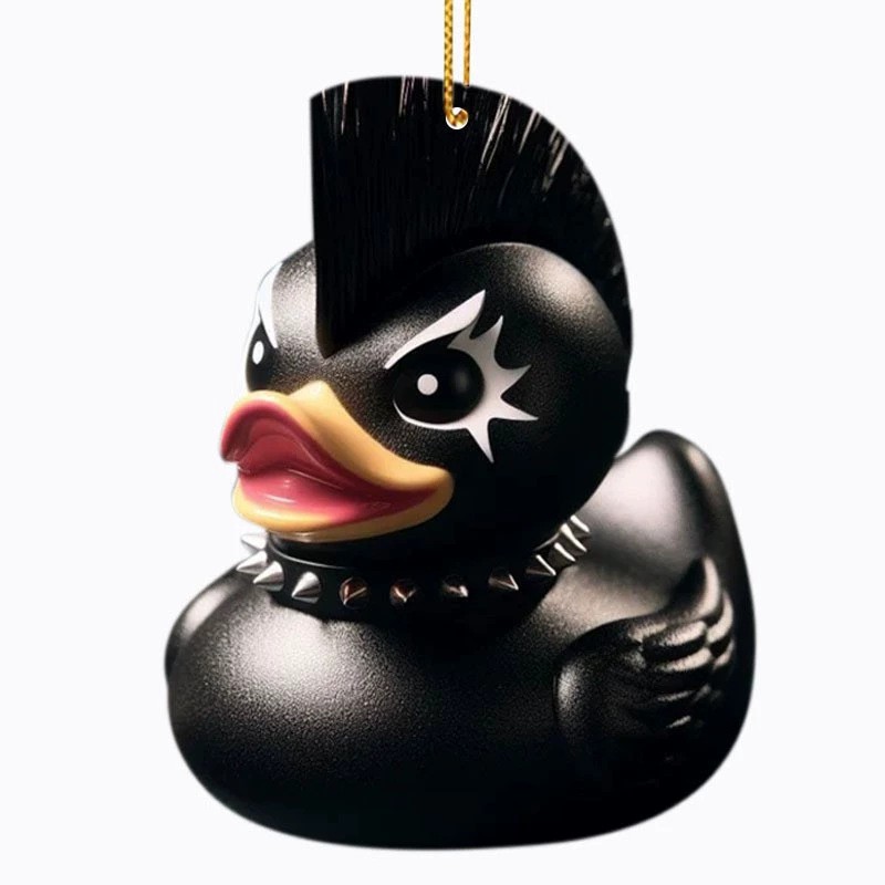 Venta caliente transfronteriza terror mágico acrílico Duckieville colgante de pato espejo retrovisor de coche decoración colgante