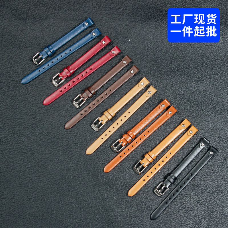 【工厂现货】适配化石ES3861 3269女表带真牛皮8mm女士表带