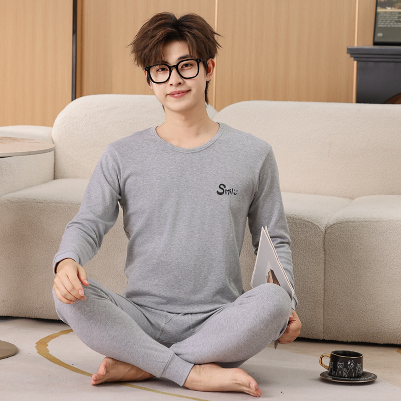 Otoño y invierno estudiantes calentamiento ropa interior de algodón suéter de algodón juveniles de mediana edad niños chaqueta de otoño pantalones de línea de algodón puro