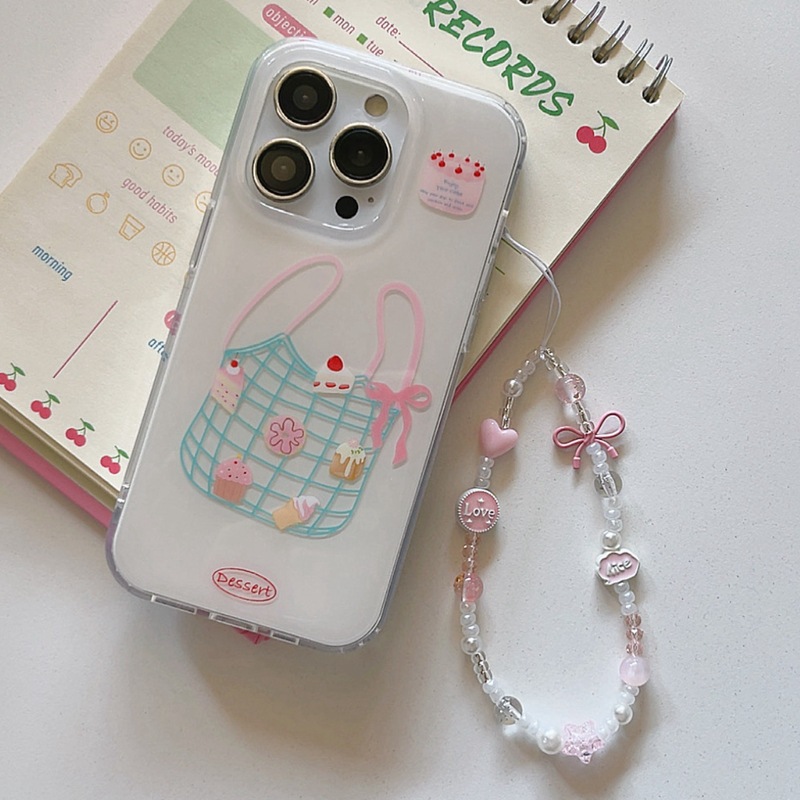 Bolsa de compras de postres de nicho personalizada para Apple 15Pro Girl 16ProMax funda para teléfono móvil 14/13 Cadena 15