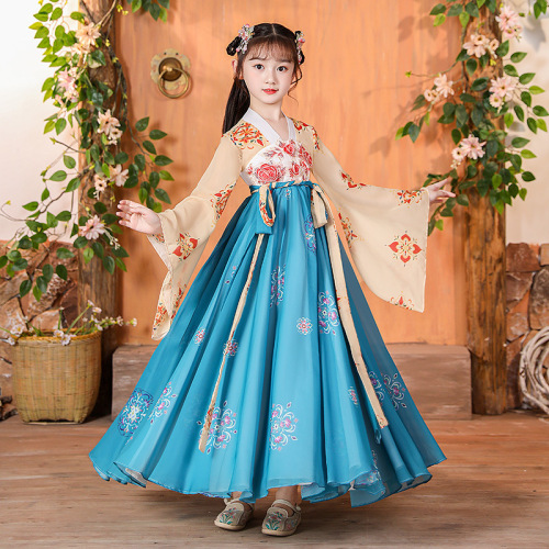 Hanfu girl costume children Kids Hanfu princess cosplay fairy dresses girlss girl Chinese outfit ancientry Ru skirt