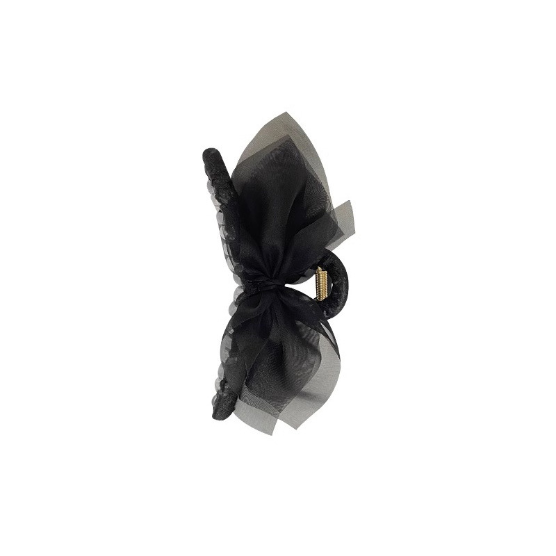 Arco negro adornamiento de cabello princesa clip de cabello de cabeza mujer detrás del cabello raspado clip de pez adornamiento de cabello clip de cabello