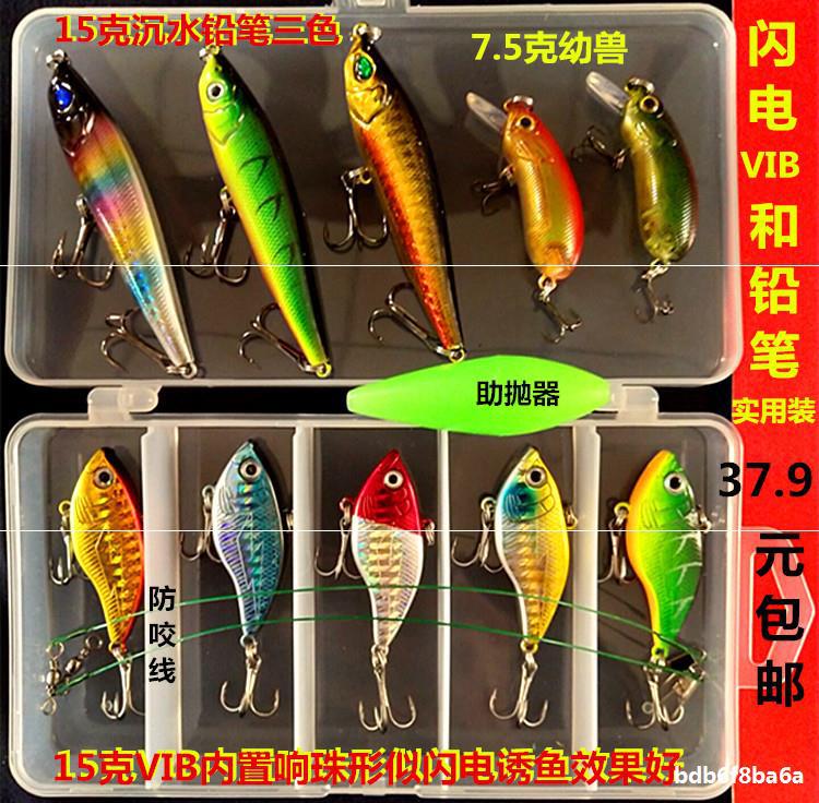 Fishing Lures Kit Mixed Including Minnow Popper Crank Baits with Hooks for Saltwater Freshwater Trout Bass Salmon Fishing