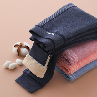 Double-layer velvet bottoming warm pants for boys and girls thickened children's autumn pants inner wear student school uniform artifact cotton pants wool