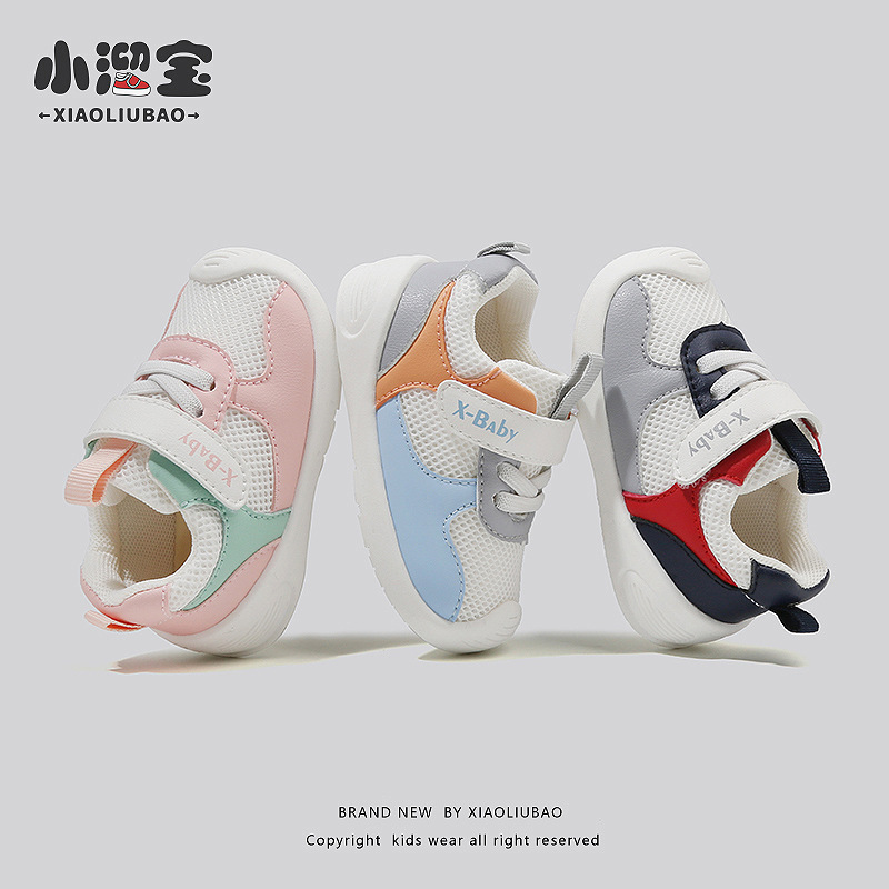 Entrega de una pieza zapatos funcionales para bebés zapatos para niños pequeños zapatos casuales para niñas zapatos de malla para niños de primavera y otoño transpirables antideslizantes de fondo suave