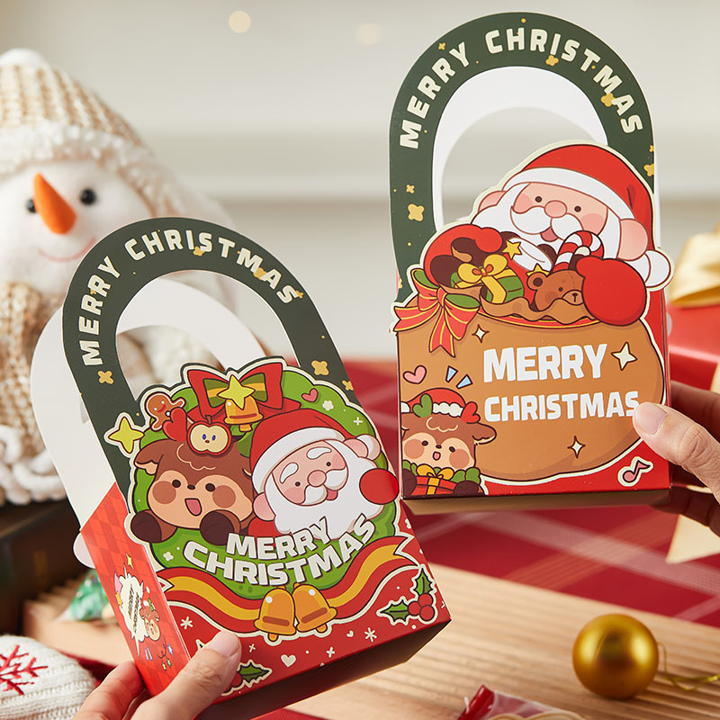 クリスマスギフトボックスアップルギフトバッグクリスマスイブ包装空の子供のお土産キャンディスナック小さなアイデア|undefined