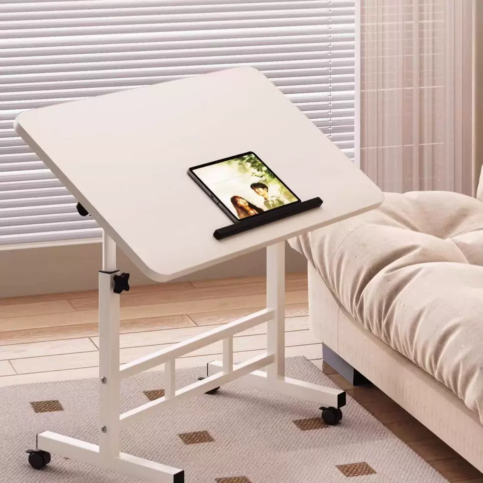 可移动电脑桌床边桌可折叠学生书桌卧室宿舍家用学习简约款升降桌